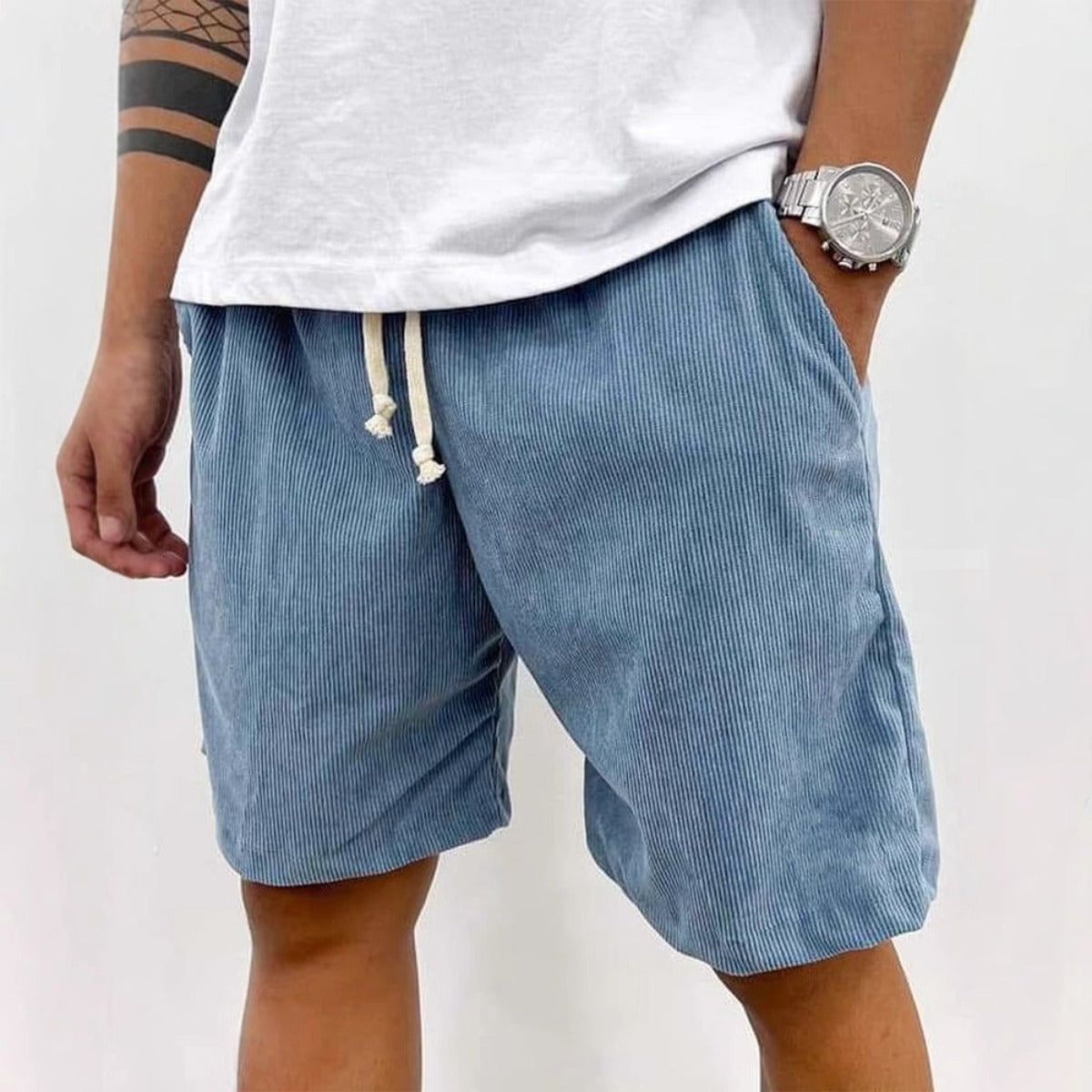 IvyShape Fashion | Men's Casual Drawstring Cord Shorts
