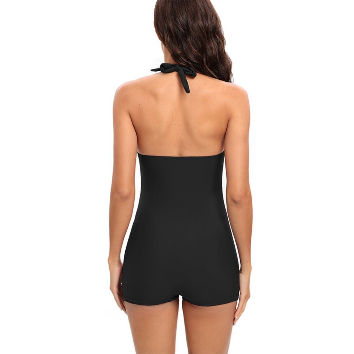 IvyShape Fashion | Tummy control and thin one-piece sports swimsuit with flat angle in plus sizes