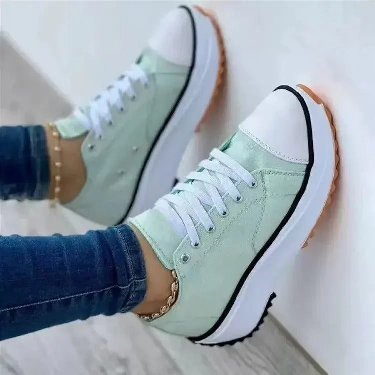 Trendy Platform Lace-Up Sneakers for Women