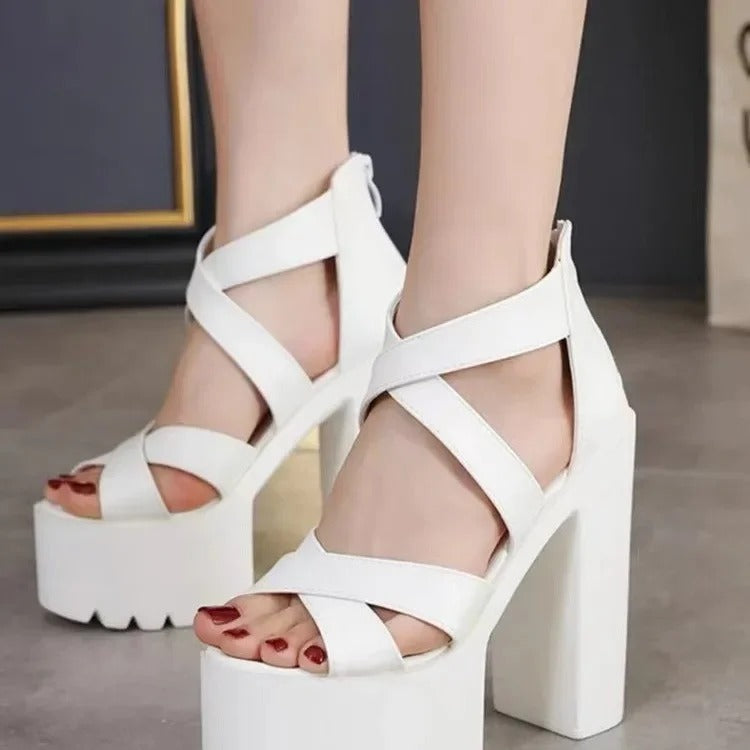 Sexy Mixed Color Platform Sandals for Women