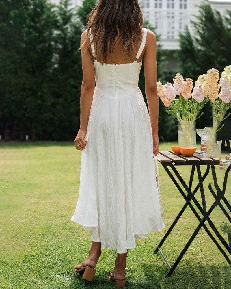 Sleeveless Sling Irregular Dress