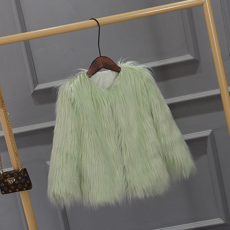 Women's Fashion Faux Fur Jacket with Voluminous Cut Ivyshape