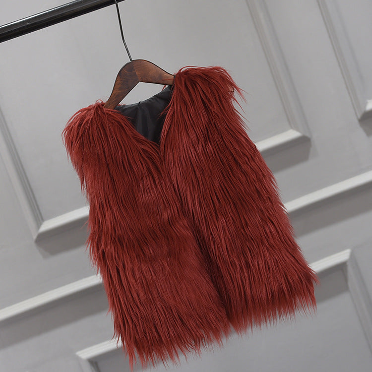 Ladies Fur Vest Ivyshape