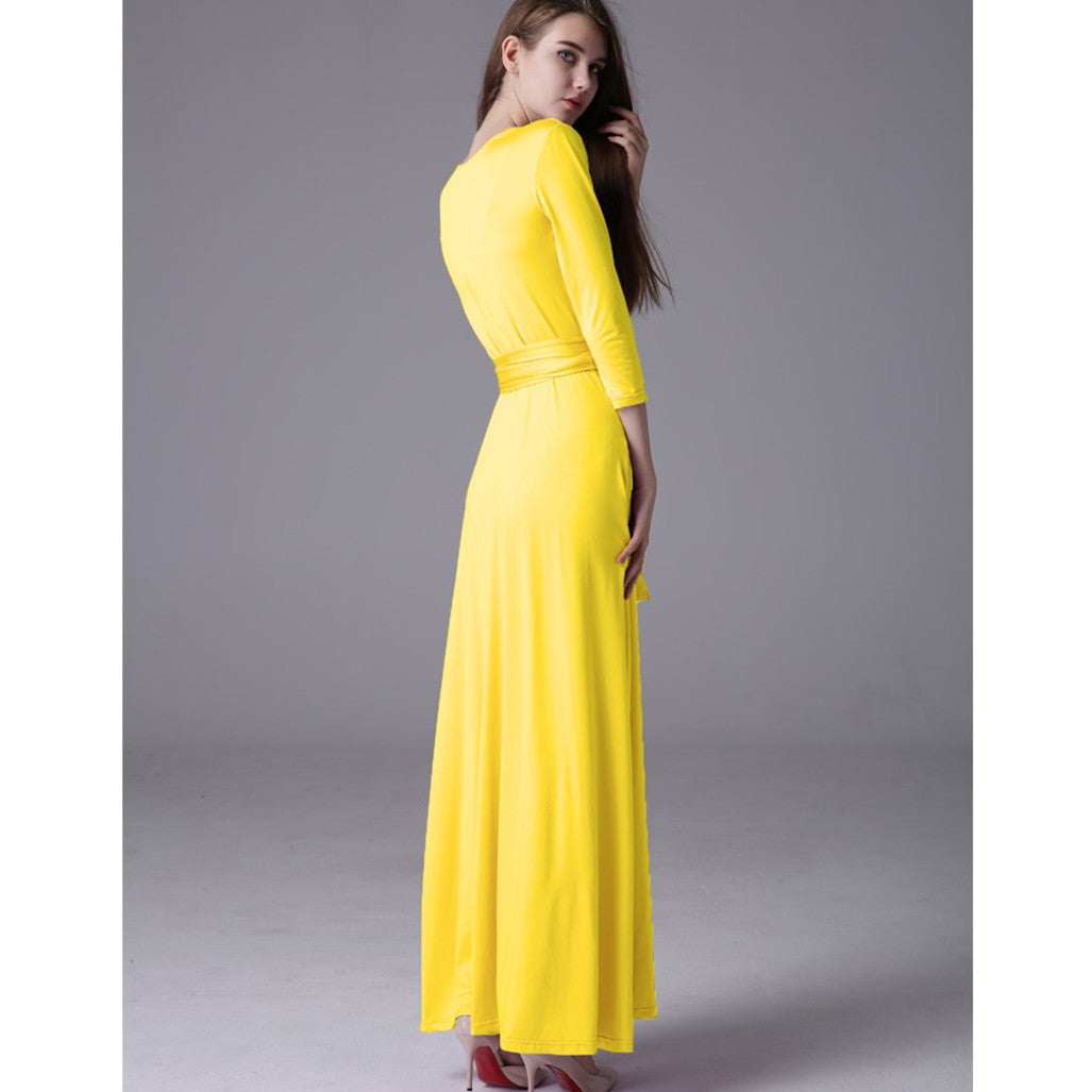 Elegant Wrap Maxi Dress for Women Ivyshape