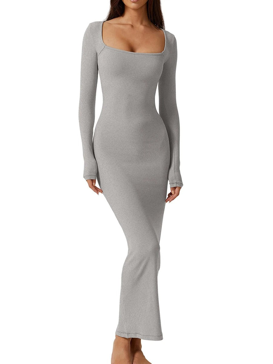 Ivyshape | Sleek Ribbed Bodycon Dress for Women