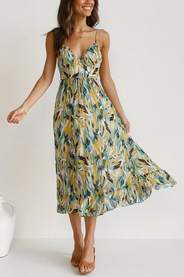 Ivyshape | Multi-Colored Midi Dress