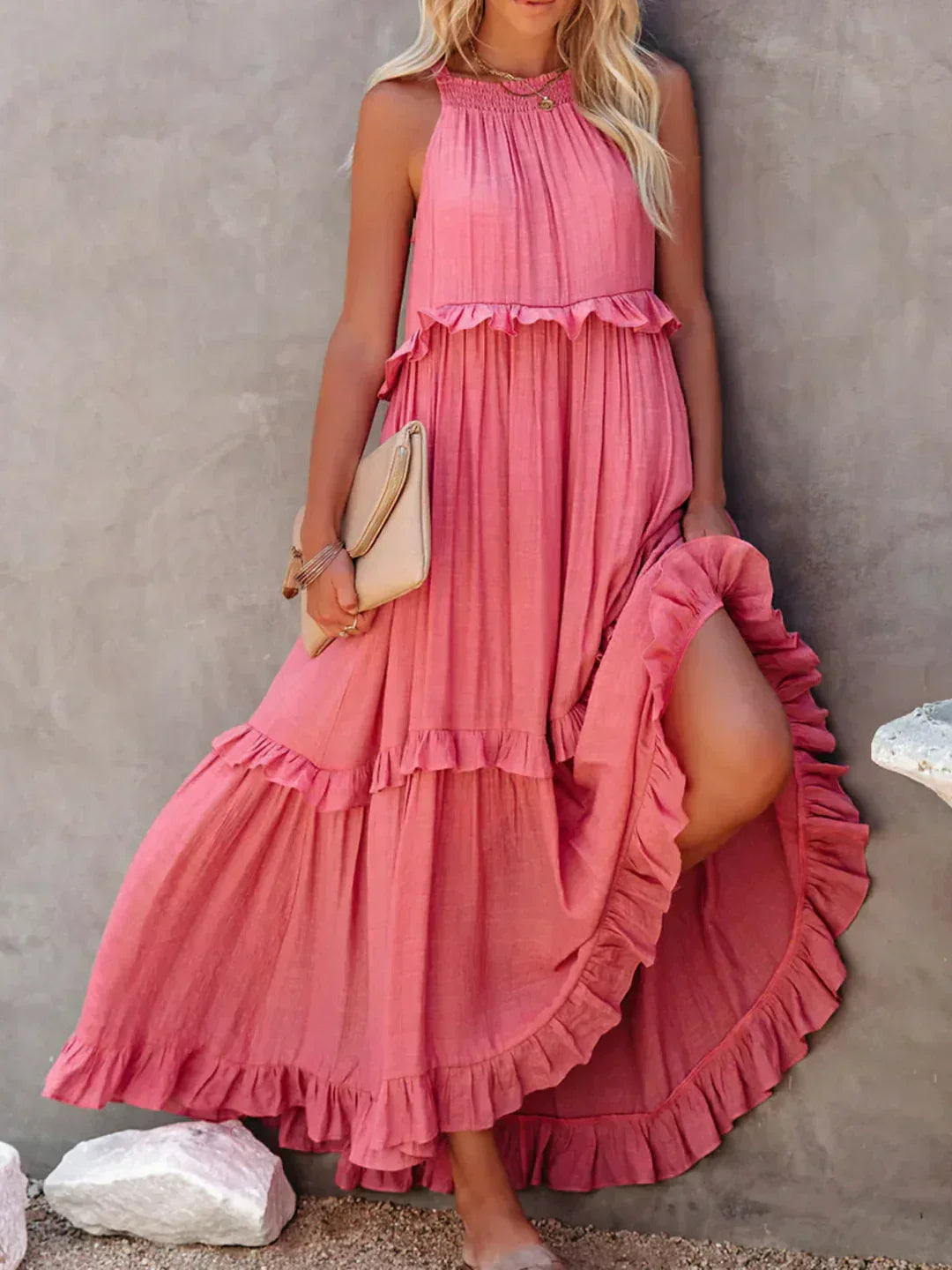 Ivyshape | Tiered Ruffle Maxi Dress