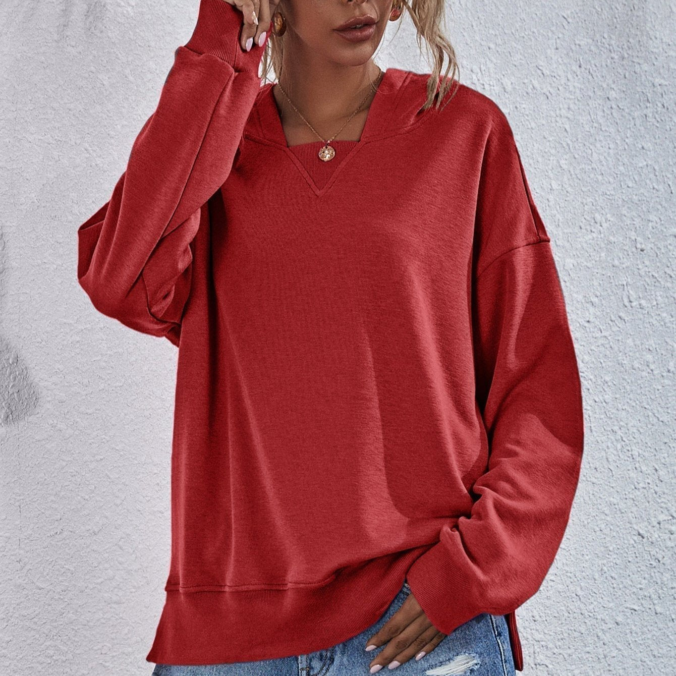 Ivyshape | Relaxed Fit Oversized Autumn Sweater for Women