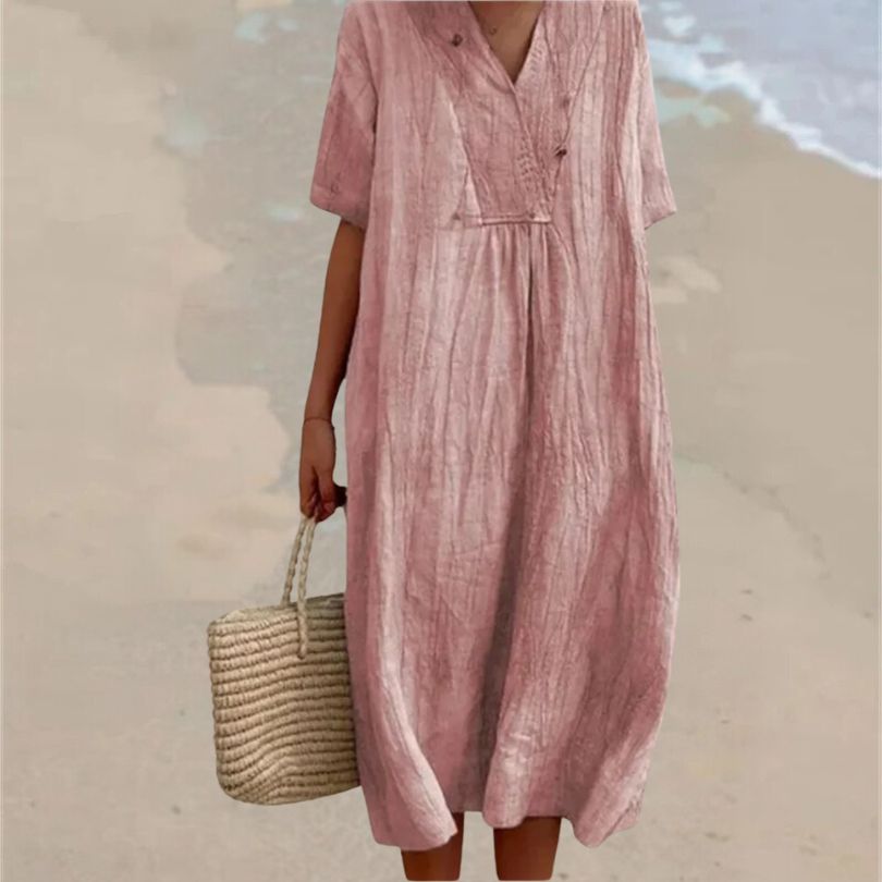 IvyShape | Comfortable dress made of linen