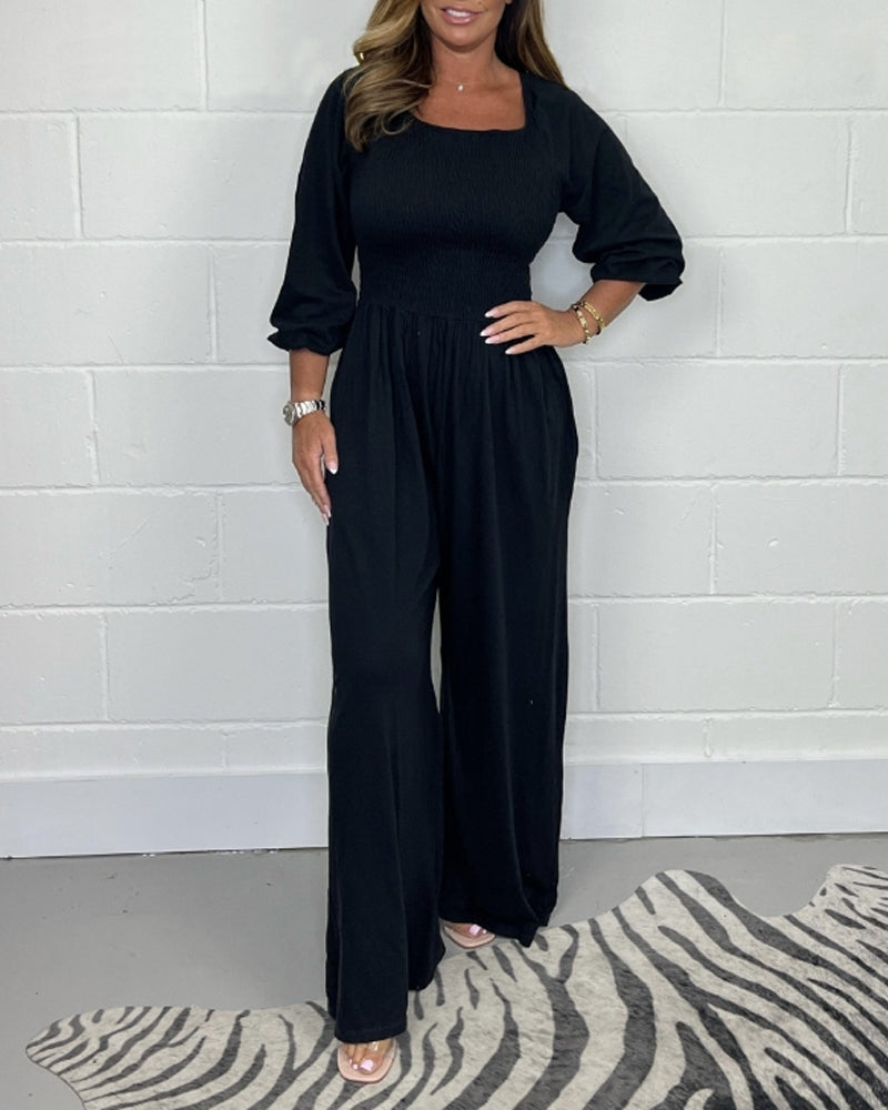 Ivyshape | Women's Stylish Jumpsuit Wide Legs