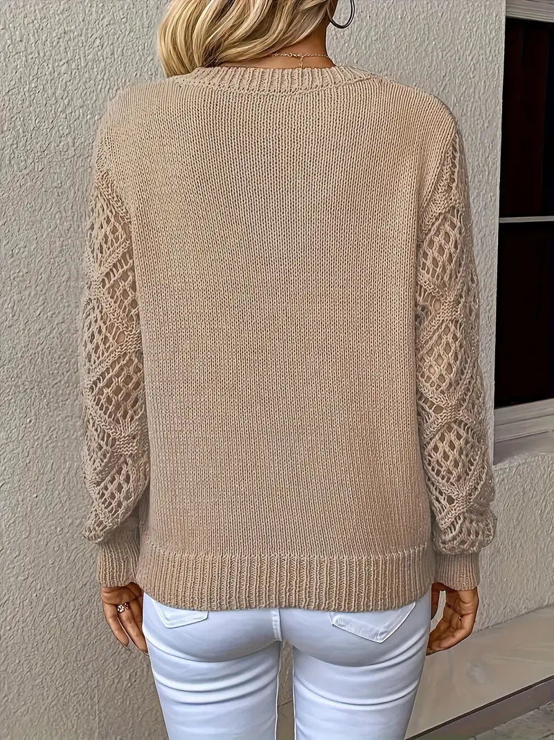 Ivyshape | Stylish V-Neck Pullover Sweater