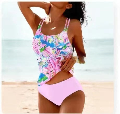 Ivyshape | Stylish Printed Tankini Swimsuit