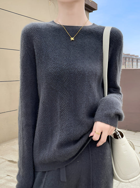 Ivyshape | Merino Wool Sweater With Elegant Cutouts