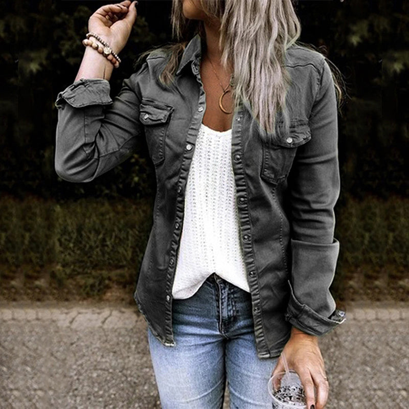 Ivyshape | Fashionable Denim Jacket Women Denim Outfit for Every Occasion