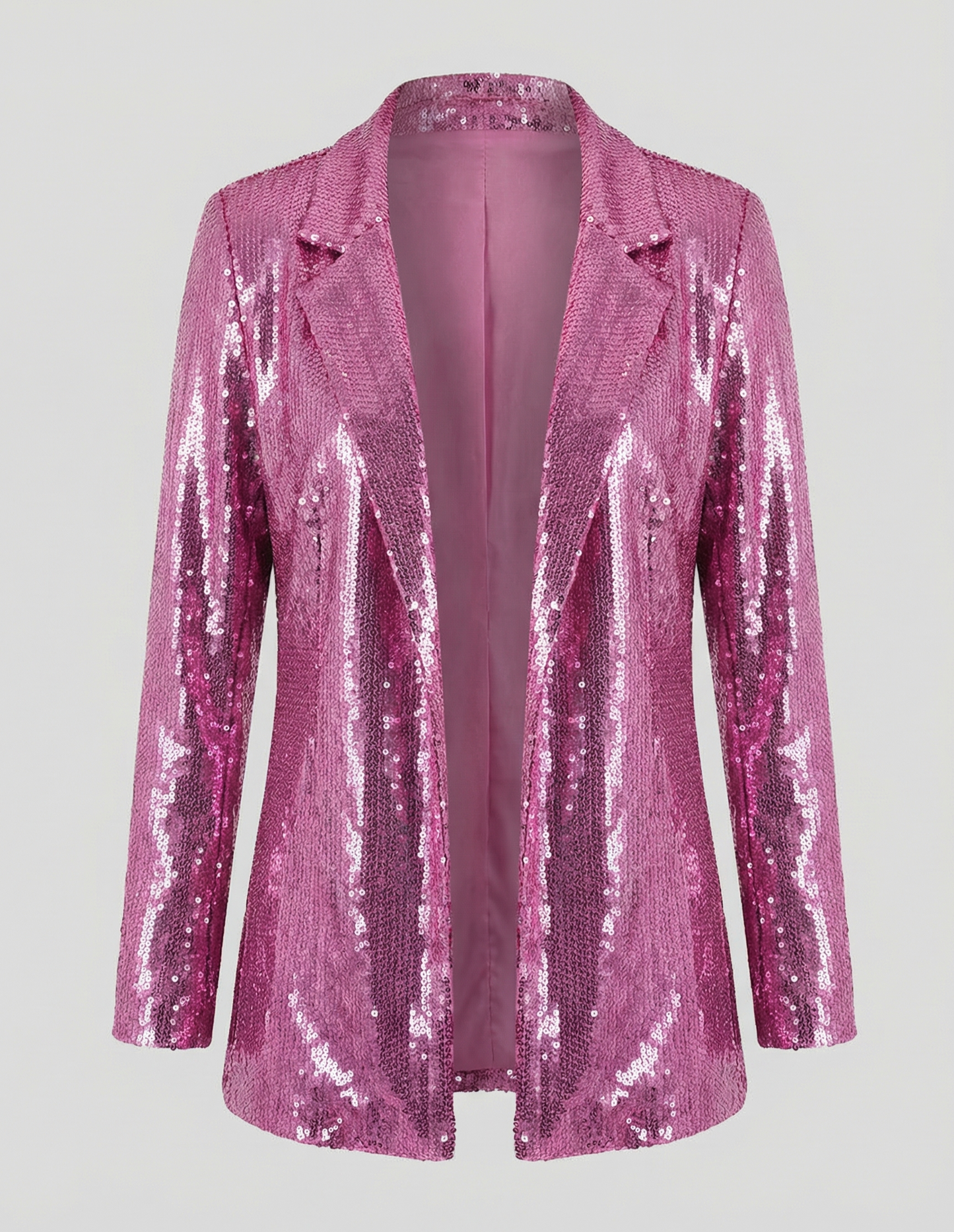 sequin lapel blazer with glamorous statement design and structured fit