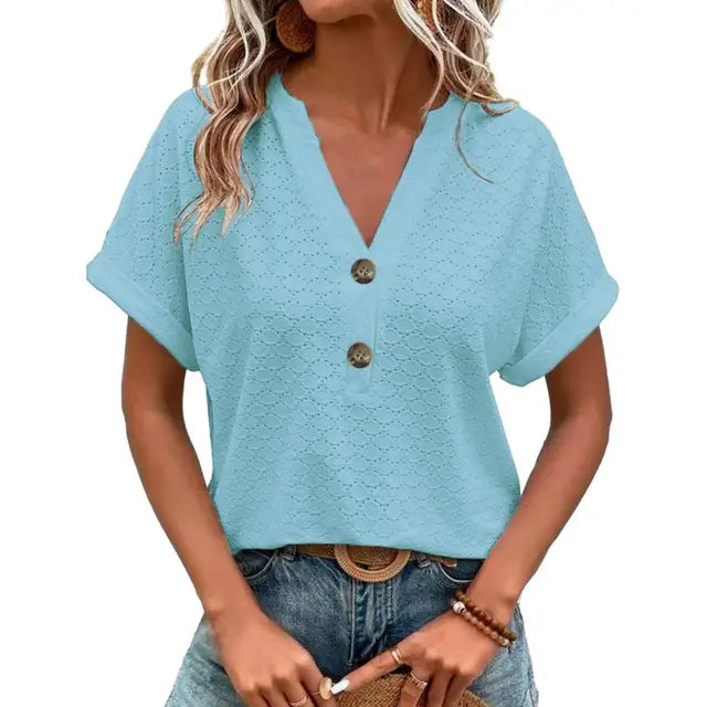 Ivyshape | Women's V-Neck Top