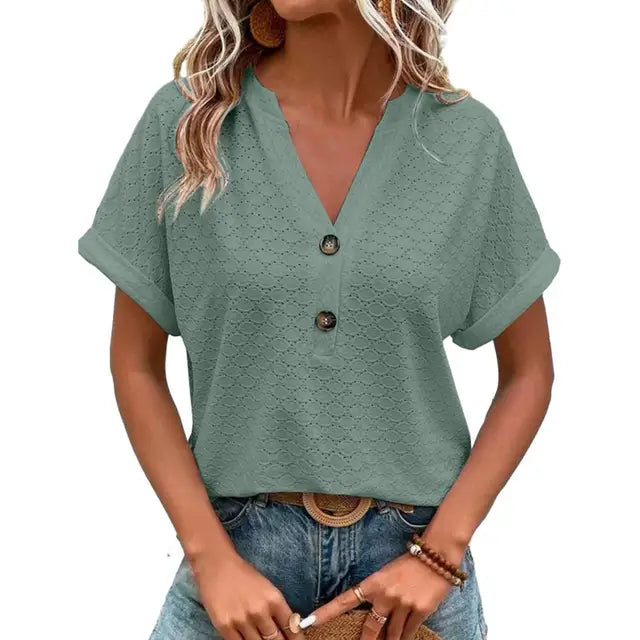 Ivyshape | Women's V-Neck Top