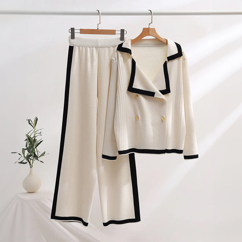 Ivyshape | Women's Black And White Set Formal