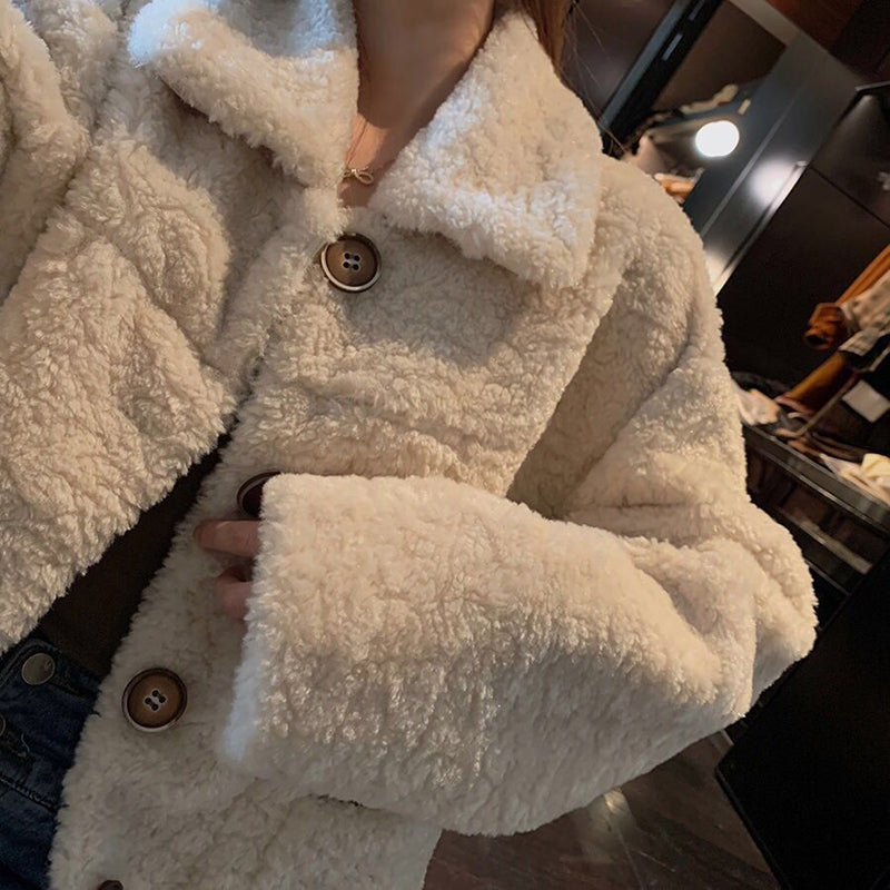 Ivyshape | Women's Autumn Winter Plush Jacket