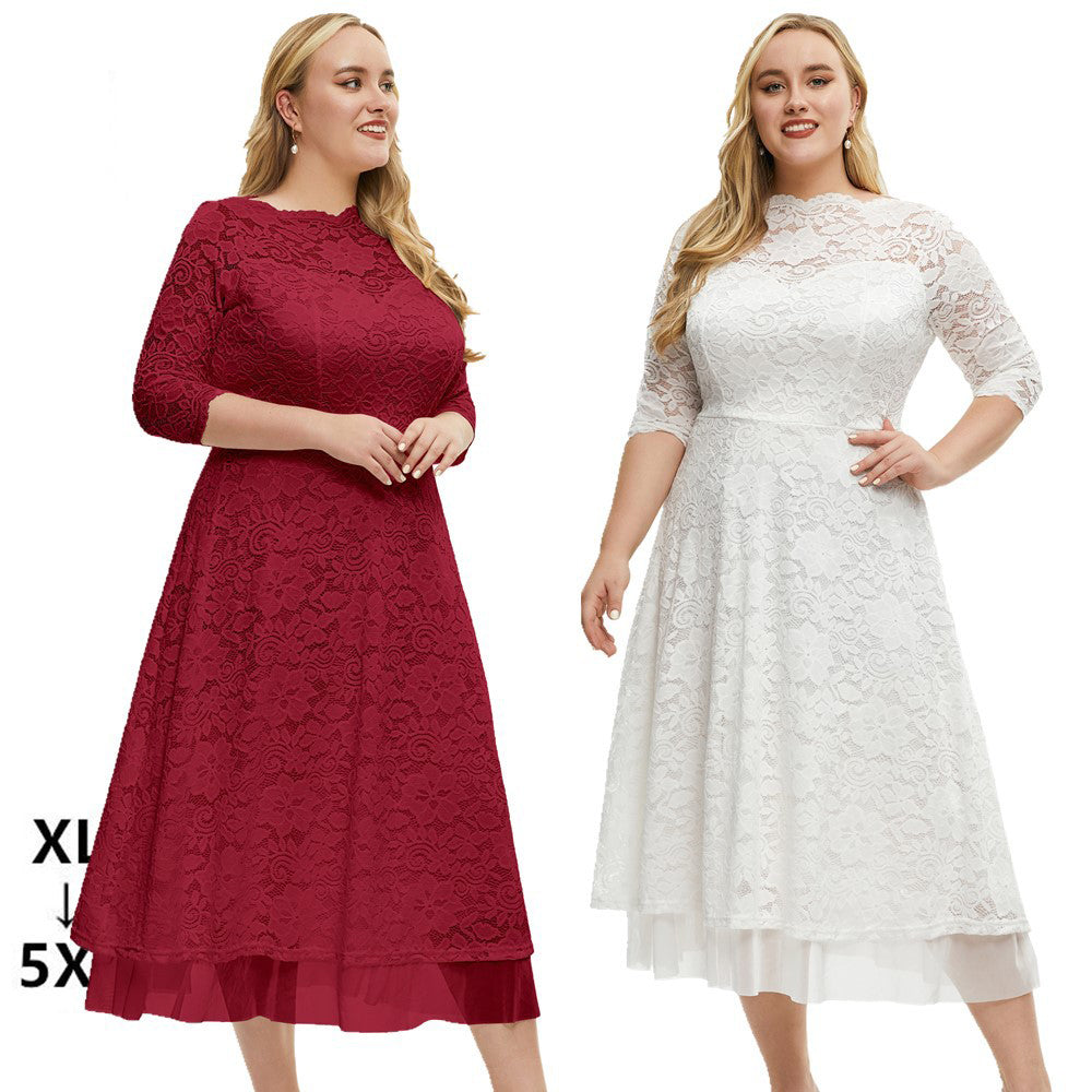 Summer Elegant Plus-Size Party Midi Dress | Ideal for Summer