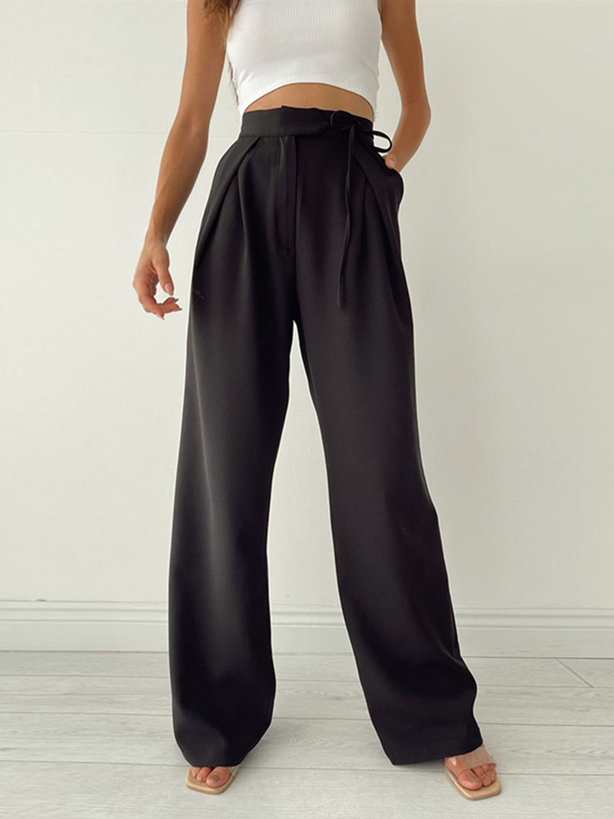 Ivyshape | Palazzo Pants with High Waist