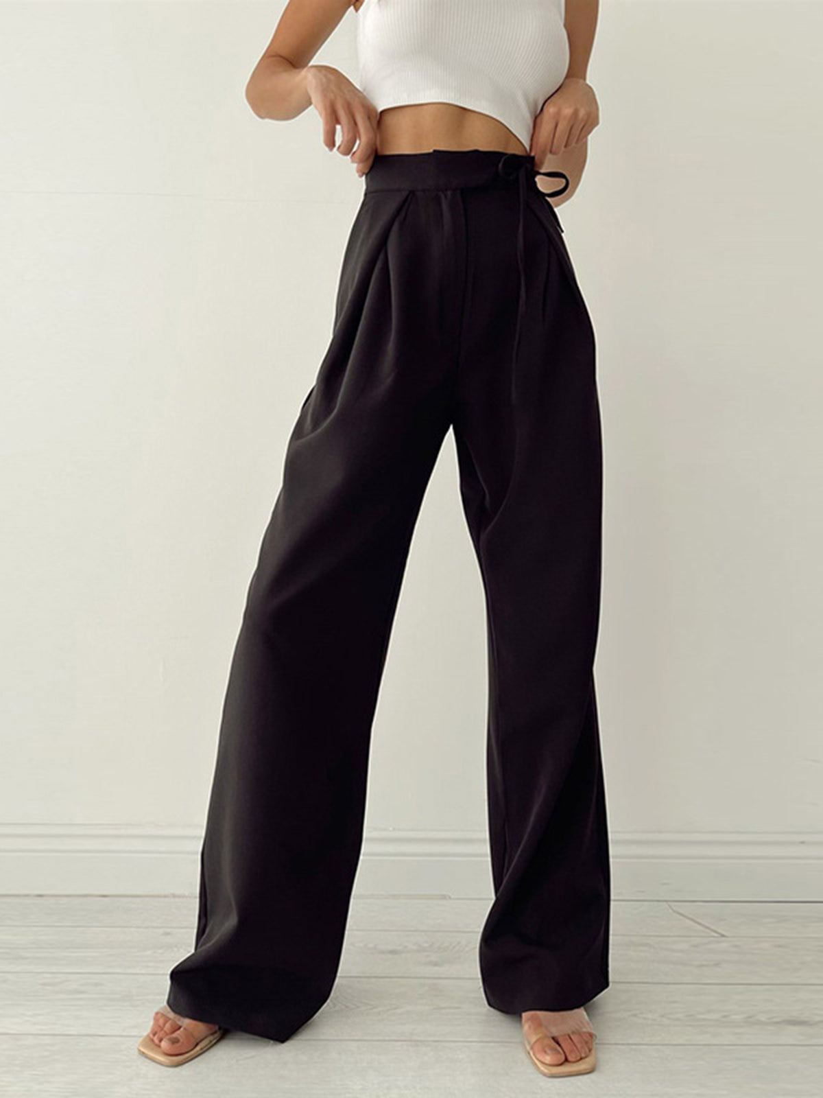 Ivyshape | Palazzo Pants with High Waist