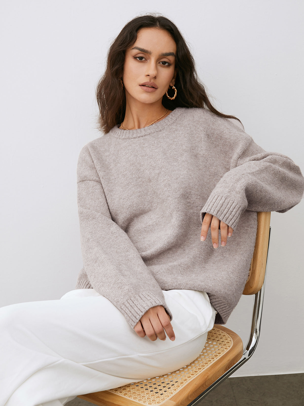 Ivyshape | Lightweight Cloud Weather Pullover Jumper for Women