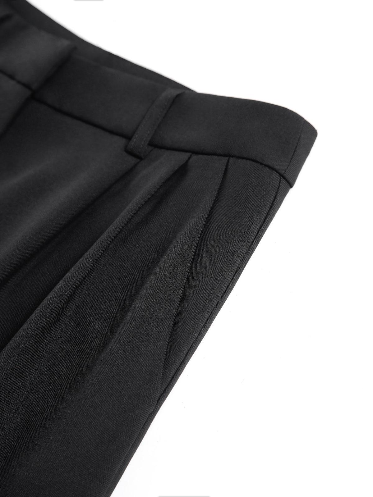 Ivyshape | Pleated, Wide Leg Trousers for Women