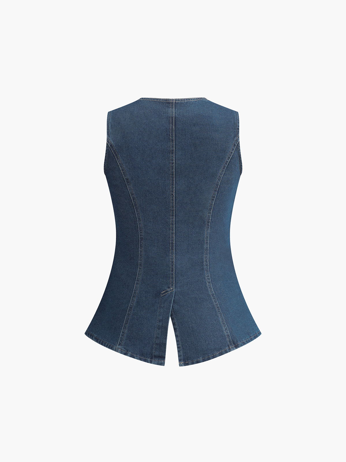 Ivyshape | Women's Trendy Vest And Shorts Set Denim Blue