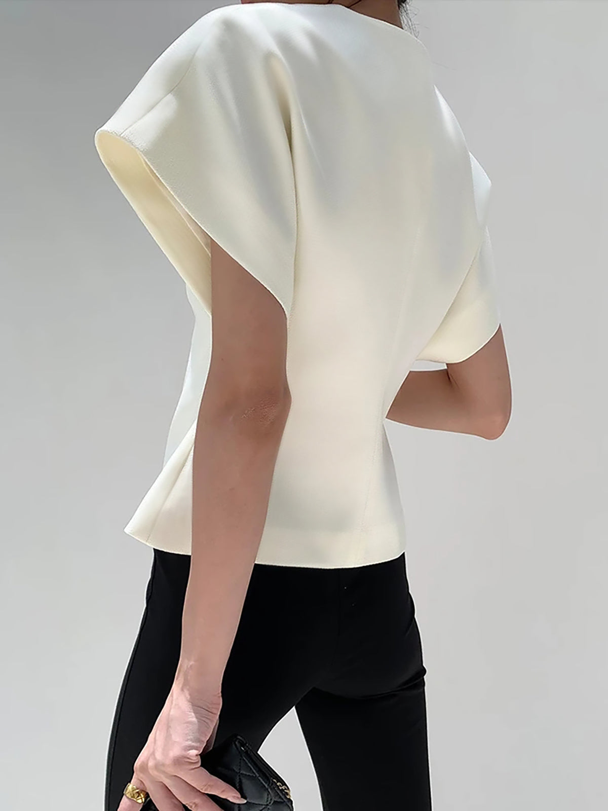 Ivyshape | V-Neck Asymmetric Top