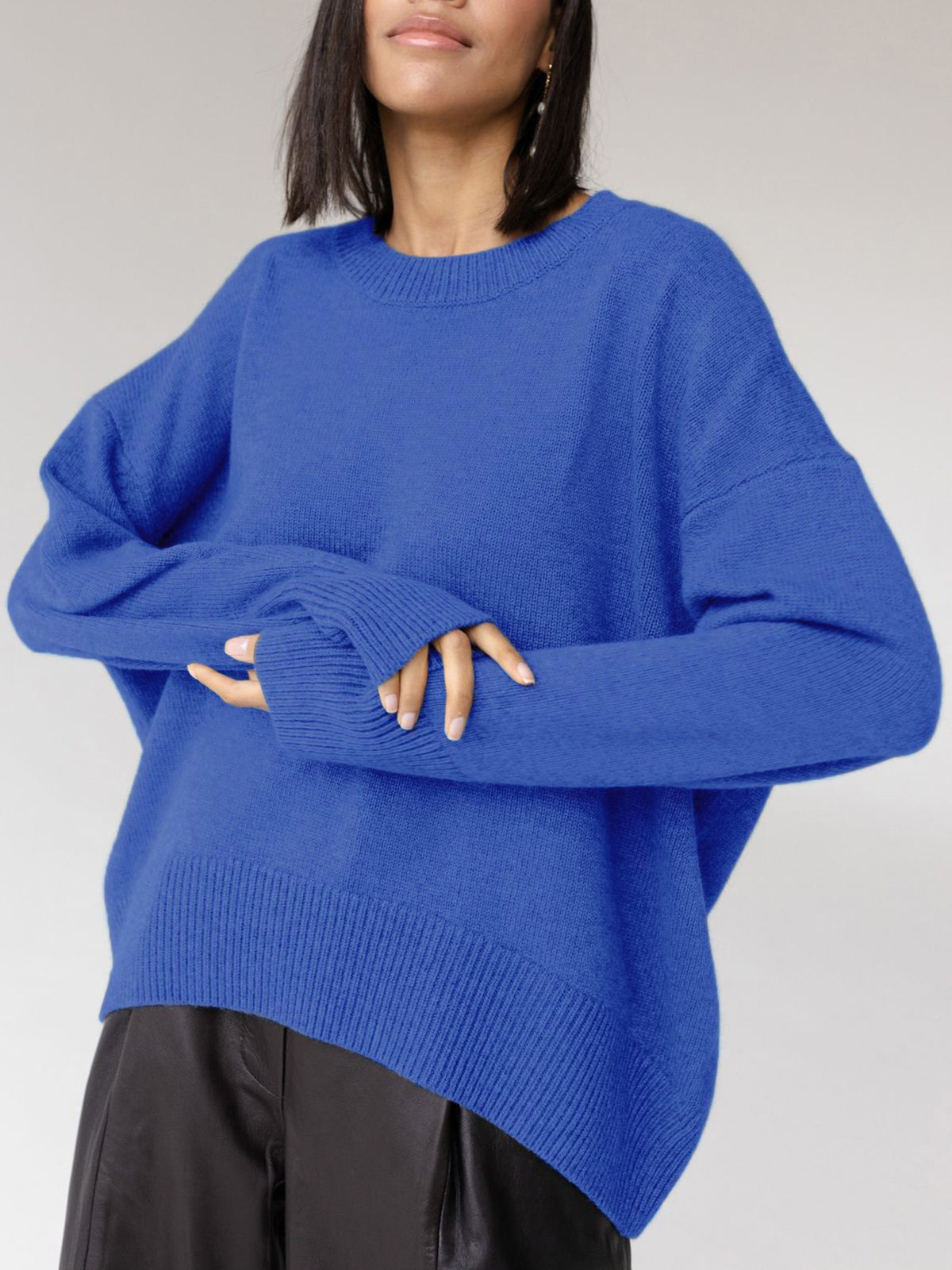 Ivyshape | Ladies Oversized Sweater for Fall Casual & Stylish