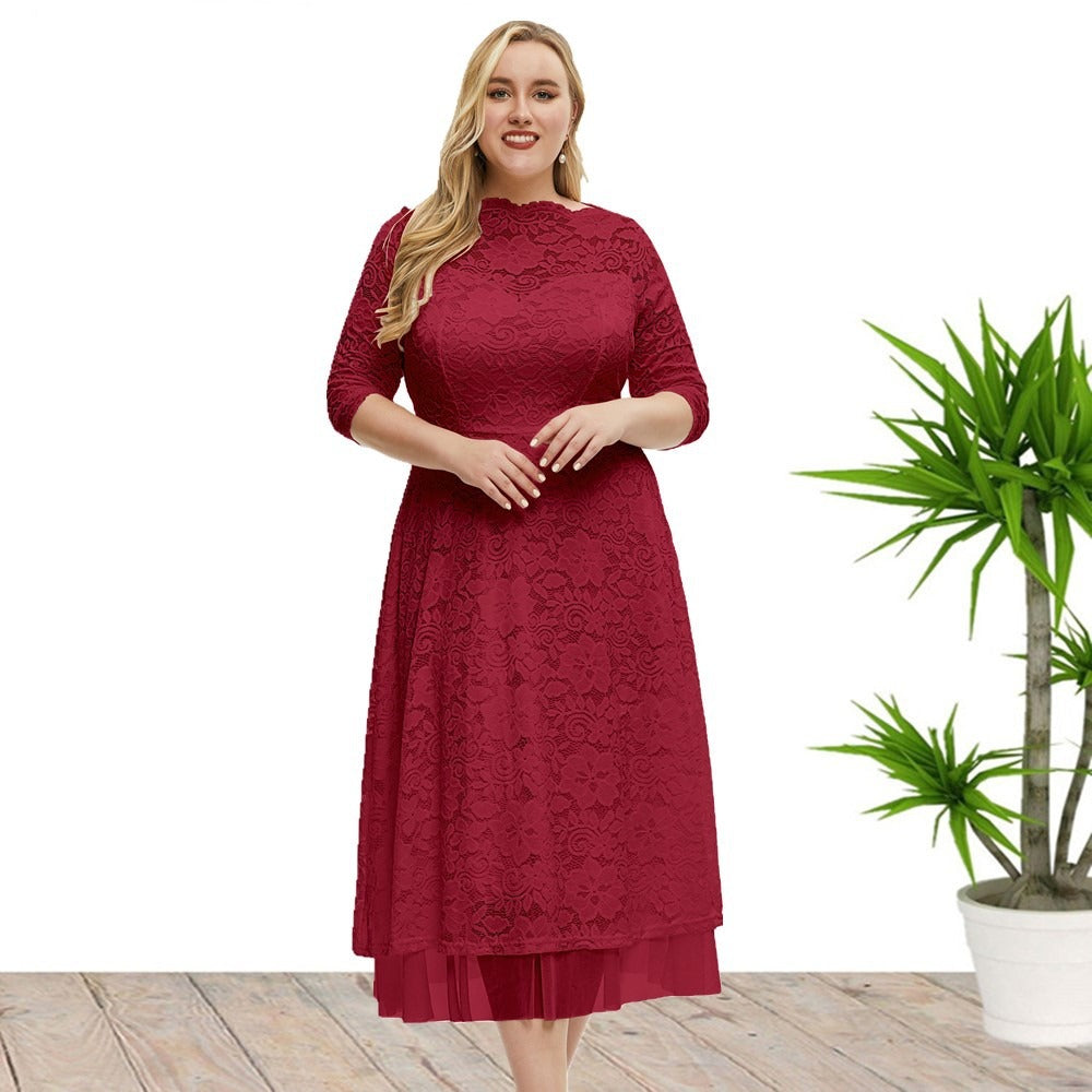 Summer Elegant Plus-Size Party Midi Dress | Ideal for Summer