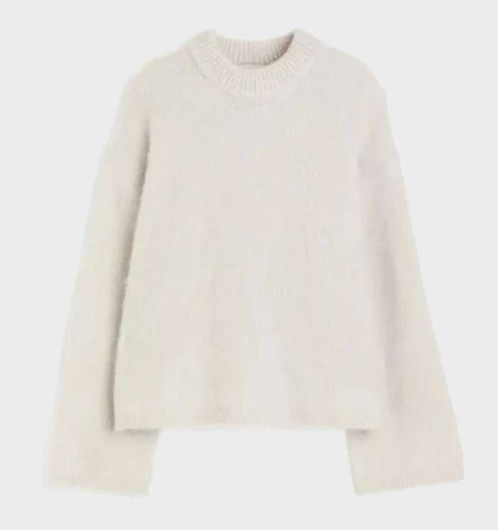 Ivyshape | Women's Simple Mohair Round Neck Relaxed Sweater