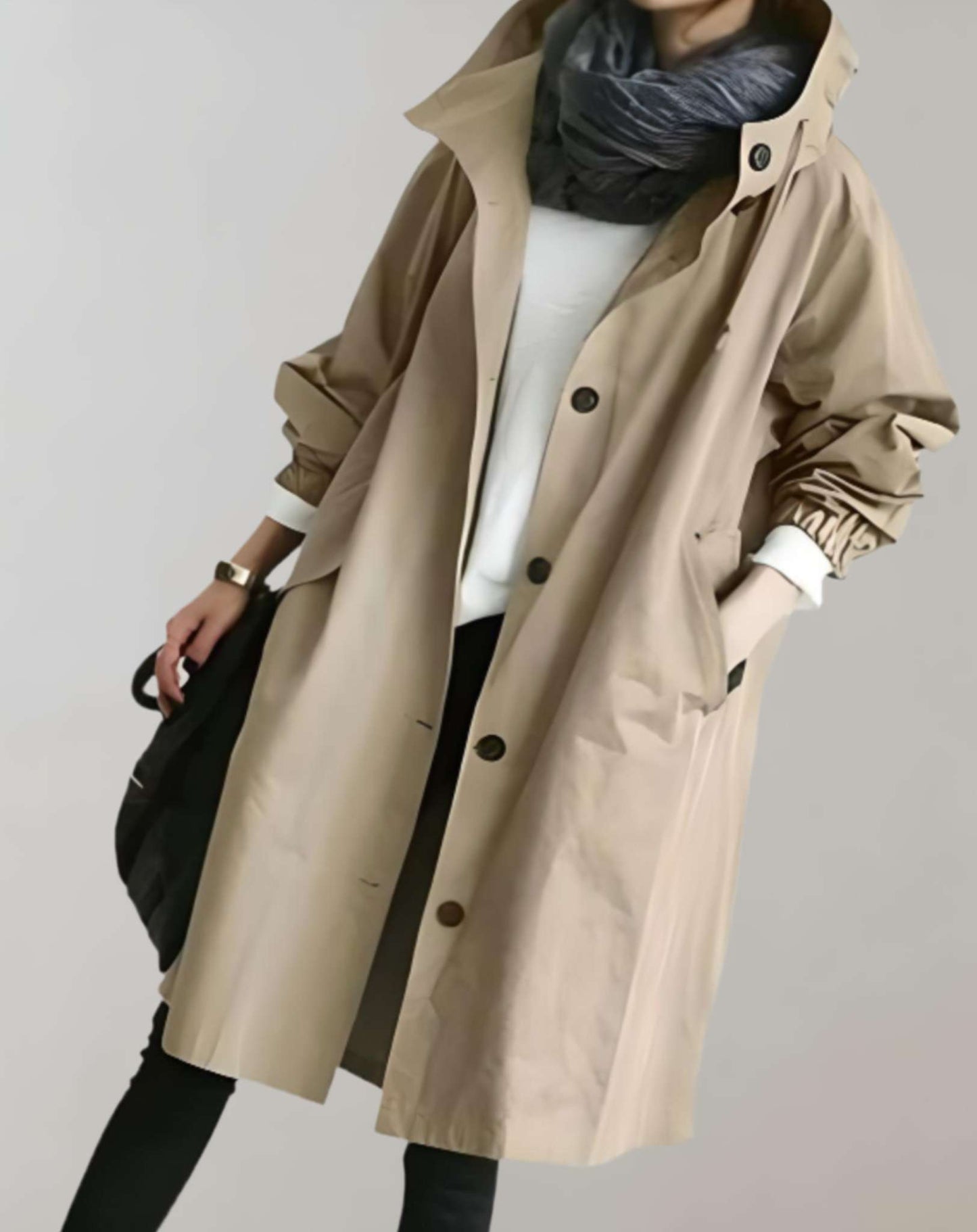 IvyShape | Trench Coat with Hood