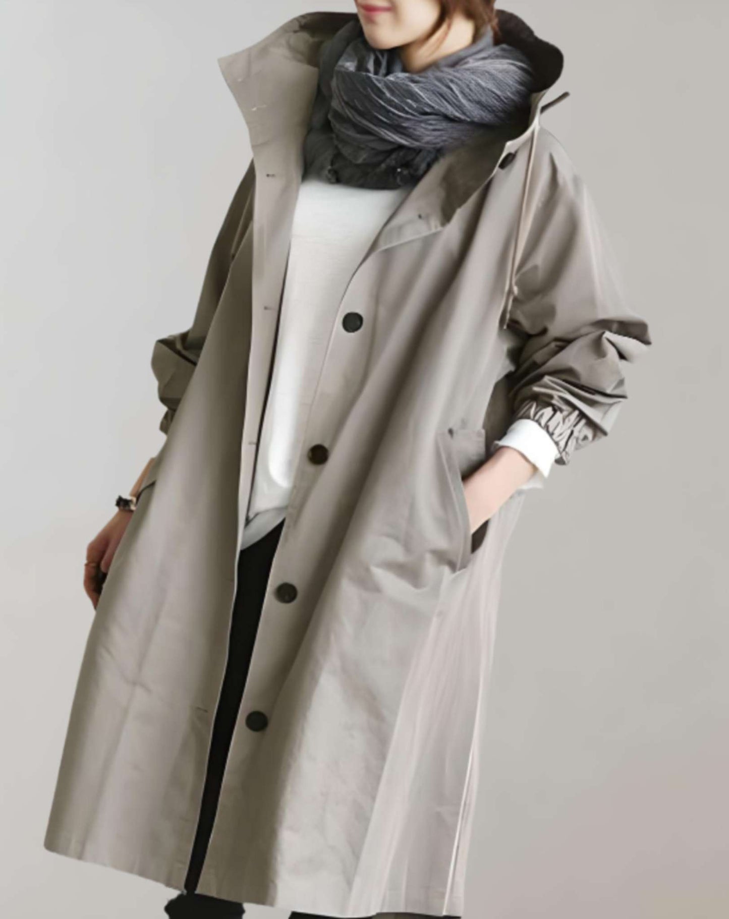 IvyShape | Trench Coat with Hood