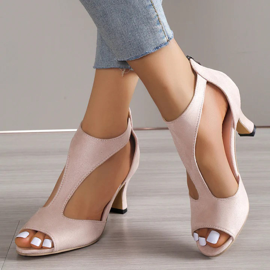 Elegant Peep Toe Heels