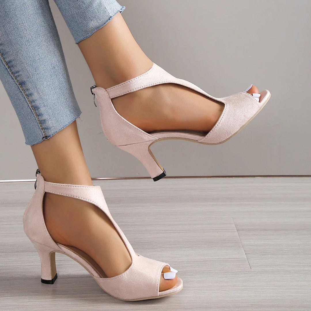 Elegant Peep Toe Heels