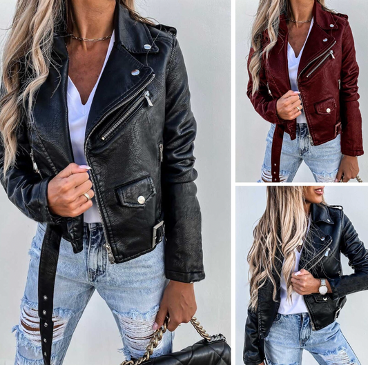 Ivyshape | Leather Jacket for Women Timeless Chic for Confident Women