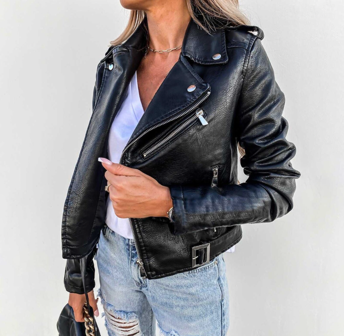 Ivyshape | Leather Jacket for Women Timeless Chic for Confident Women