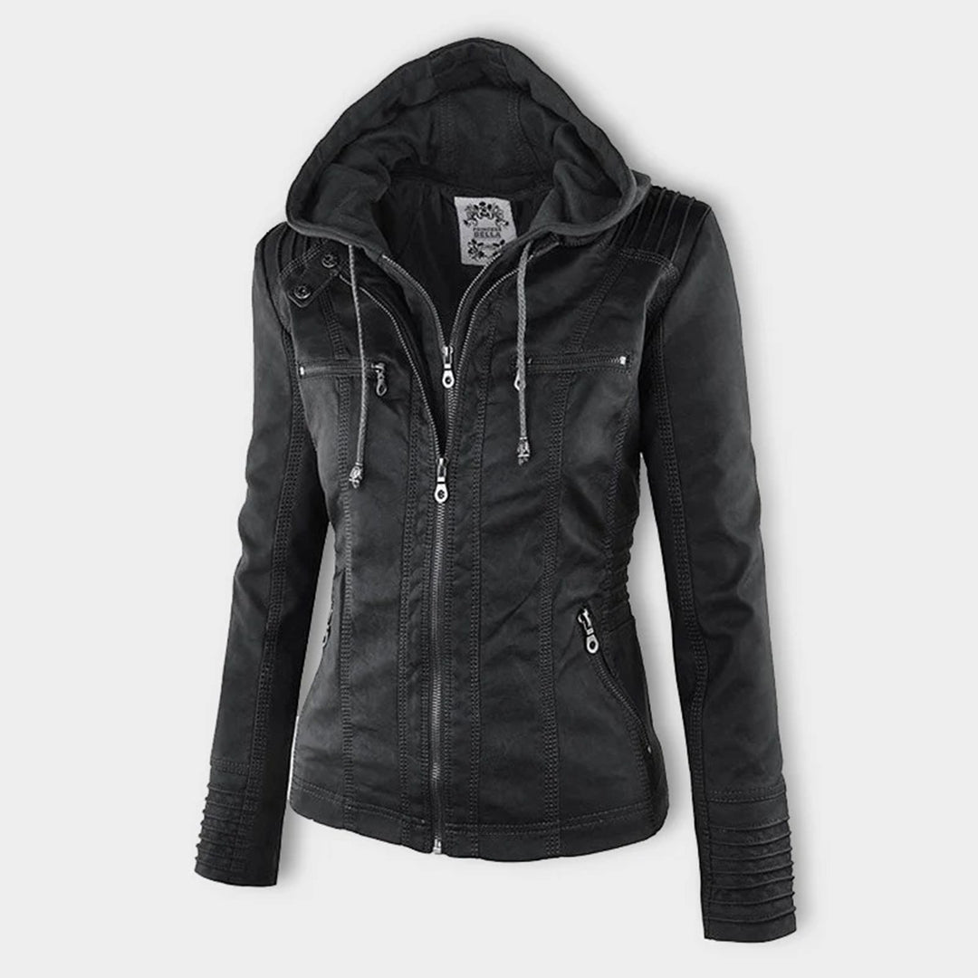 Weatherproof women's jacket with hood