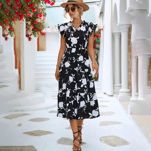 Ivyshape | Women's Stylish Flowy Dress Summer