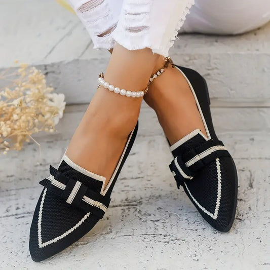 Ivyshape | Women Knotted Design Flat Shoes