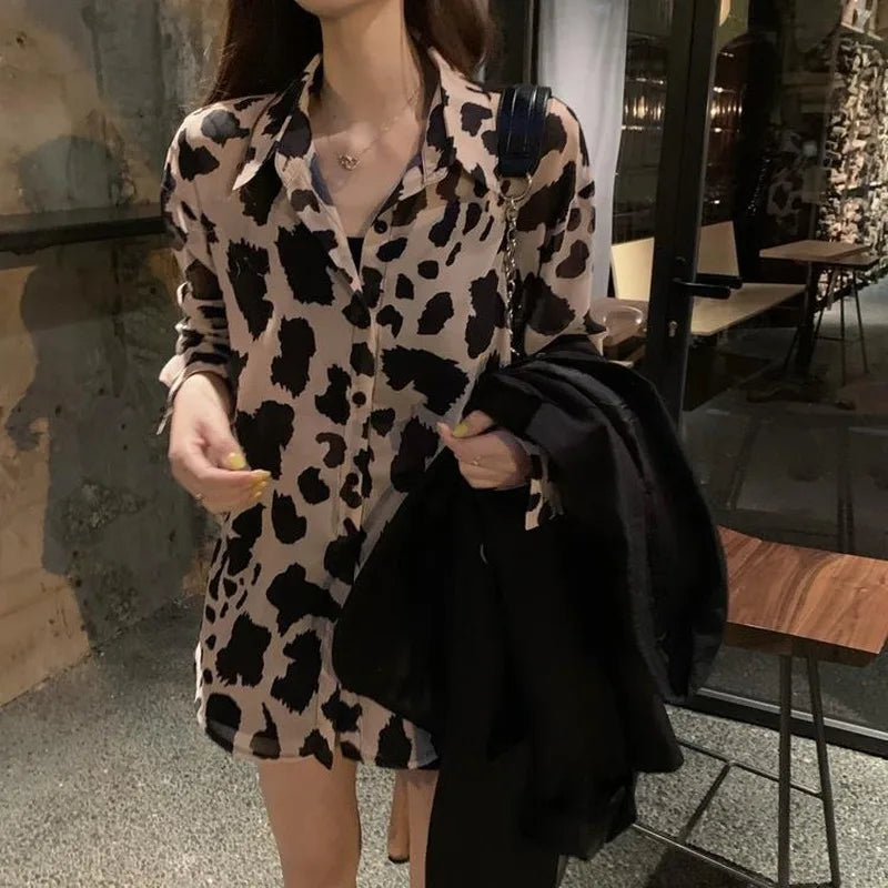 Chic Leopard Print Summer Blouse for Women