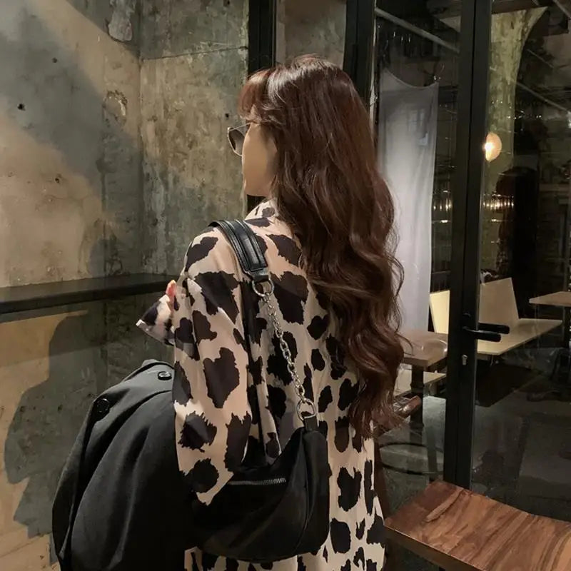 Chic Leopard Print Summer Blouse for Women