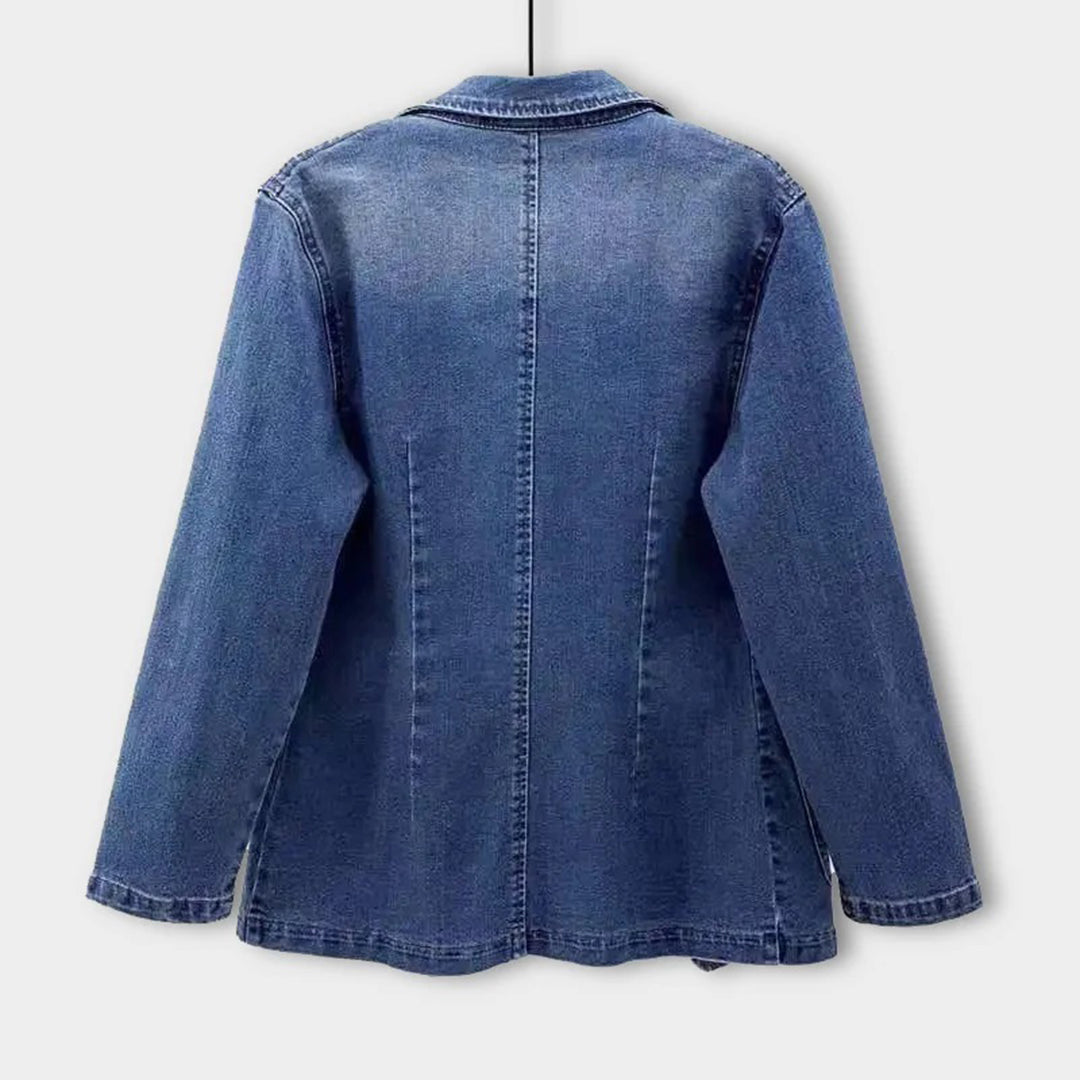 Ivyshape | Stylish Women's Denim Blazer