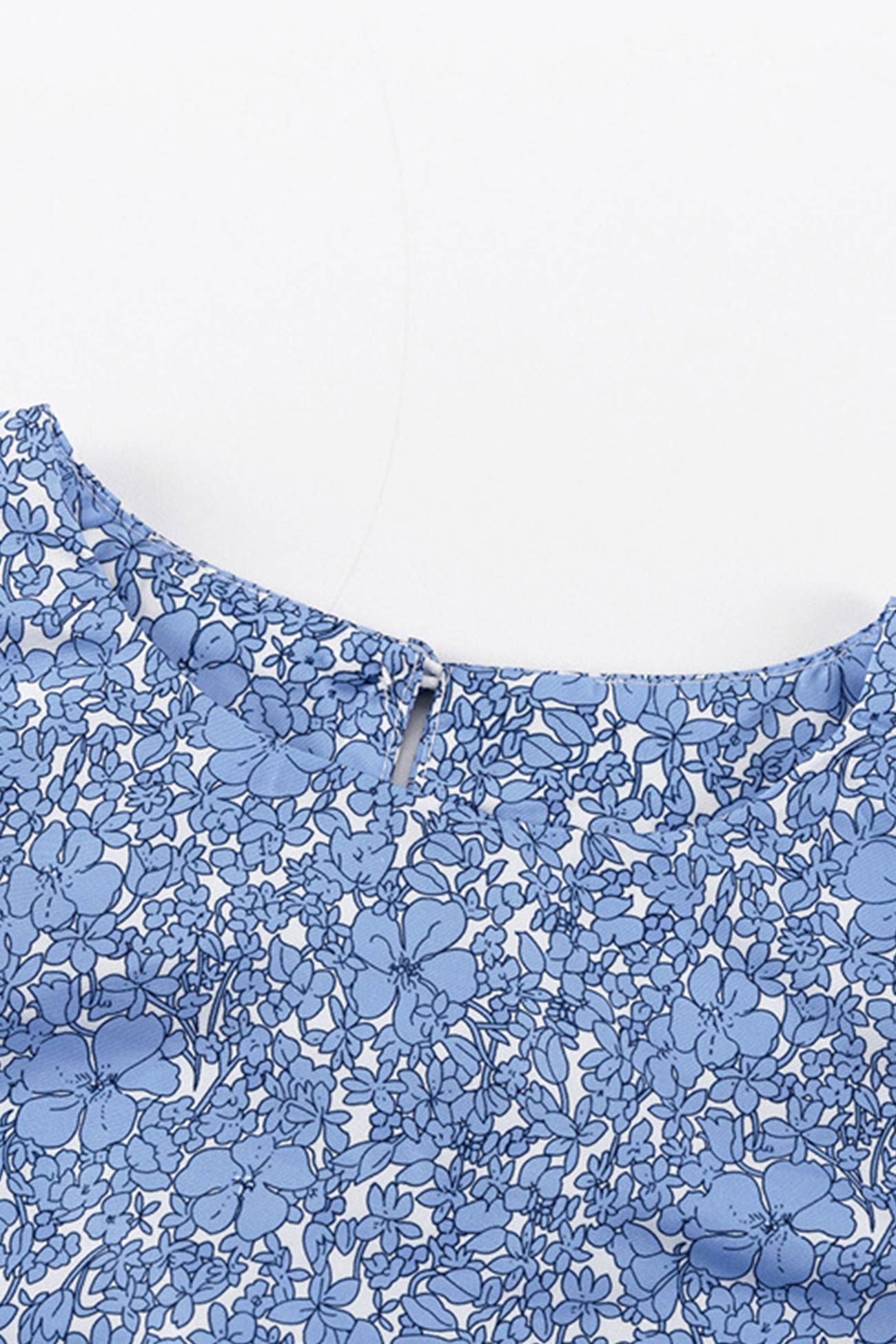 Ivyshape | Women's Puffy Floral Dress Blue