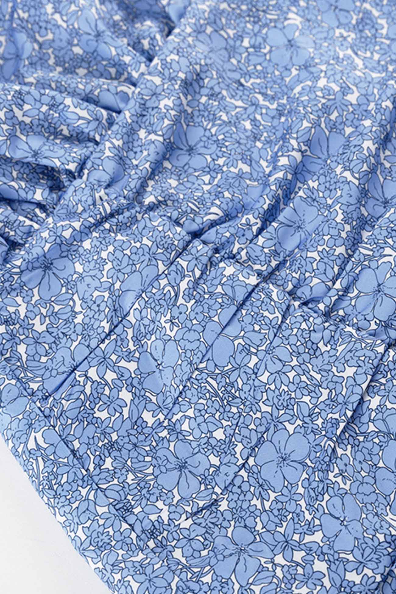 Ivyshape | Women's Puffy Floral Dress Blue