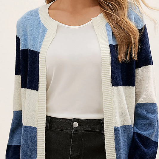 Ivyshape | Colorblock Cardigan