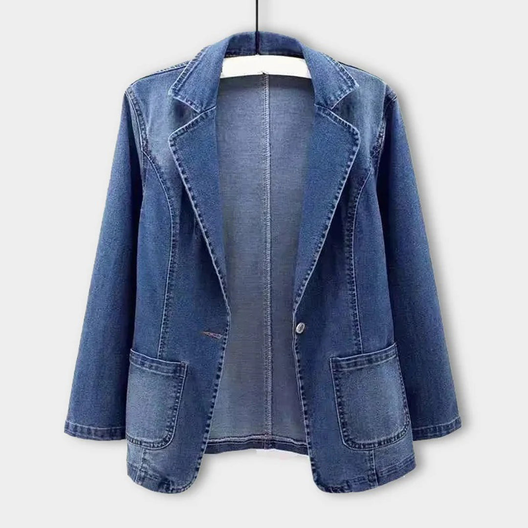 Ivyshape | Stylish Women's Denim Blazer