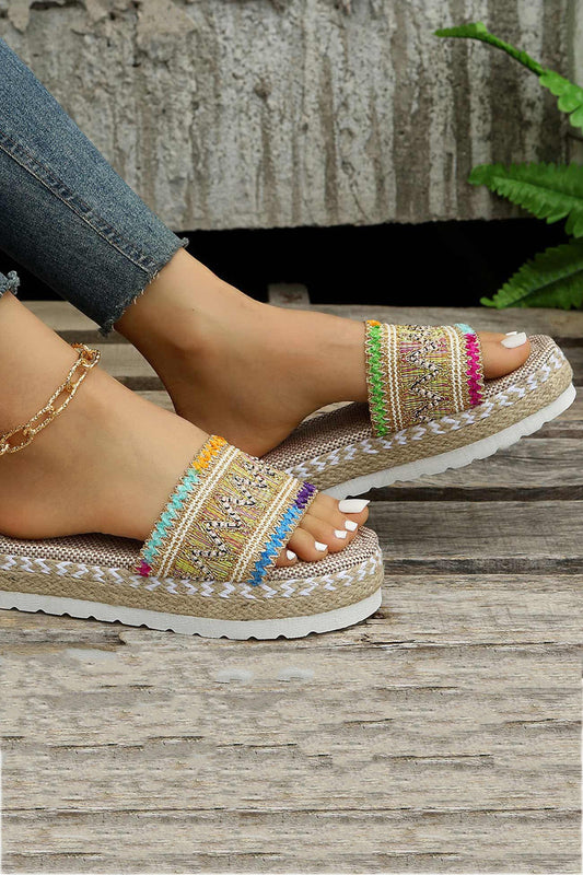 Ivyshape | Women's Aztec Print Sandals Boho